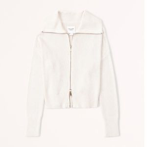 Abercrombie Double Zip Ribbed Cardigan